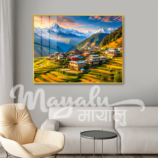 Mayalu Alpine Village Porcelain Wall Art 75X100cm