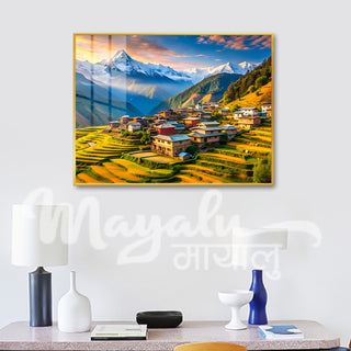Mayalu Alpine Village Porcelain Wall Art 75X100cm