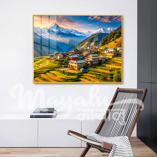 Mayalu Alpine Village Porcelain Wall Art 75X100cm