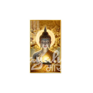 Buddha Porcelain Wall Art 70X120cm Diamond Effect