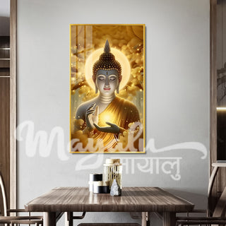 Buddha Porcelain Wall Art 70X120cm Diamond Effect