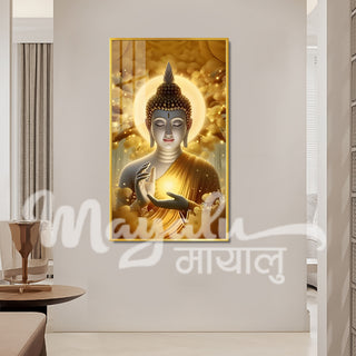 Buddha Porcelain Wall Art 70X120cm Diamond Effect