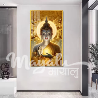 Buddha Porcelain Wall Art 70X120cm Diamond Effect