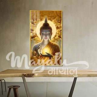 Buddha Porcelain Wall Art 70X120cm Diamond Effect
