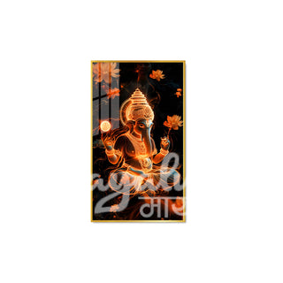Ganesh Porcelain Wall Art 70X120cm Diamond Effect