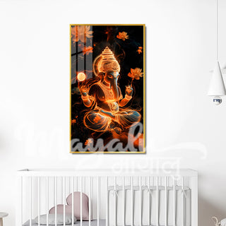 Ganesh Porcelain Wall Art 70X120cm Diamond Effect