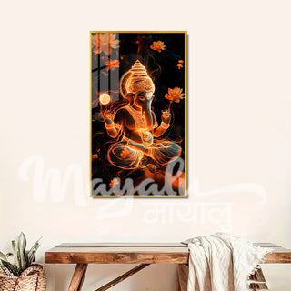 Ganesh Porcelain Wall Art 70X120cm Diamond Effect