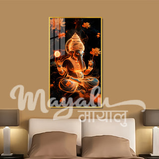 Ganesh Porcelain Wall Art 70X120cm Diamond Effect