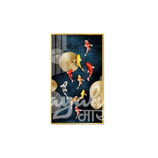 KOI Fish Porcelain Wall Art 70X140cm