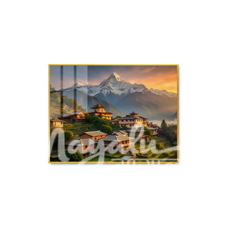 Mayalu Alpine Village View Porcelain Wall Art 70X100cm