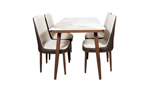 Mayalu Mayor Dining Table including 4 PU Leather Chair