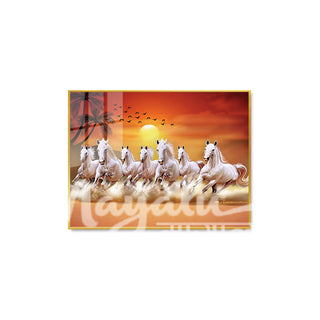 Seven Horse Porcelain Wall Art 75X100cm