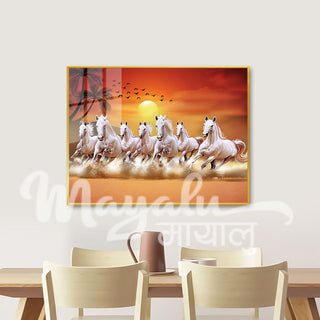 Seven Horse Porcelain Wall Art 75X100cm