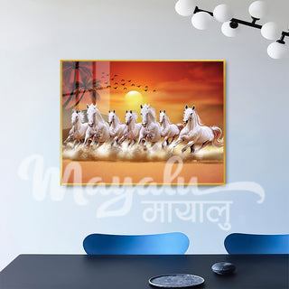 Seven Horse Porcelain Wall Art 75X100cm