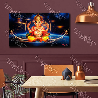 Single Panels Framed Ganesh Canvas Printing Picture Art Home Decor