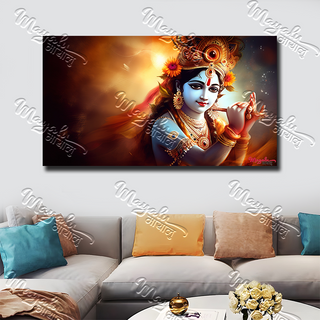 Single Panels Framed Mayalu Krishna Canvas Printing Picture Art Home Decor