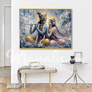 Radha Krishna Porcelain Wall Art 75X100cm
