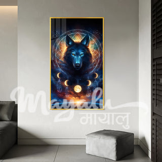 Wolf Dreamcatcher Porcelain Wall Art 70X120cm
