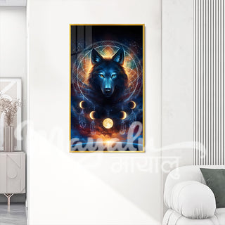 Wolf Dreamcatcher Porcelain Wall Art 70X120cm