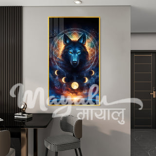 Wolf Dreamcatcher Porcelain Wall Art 70X120cm