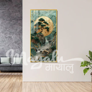 Wisdome Tree Porcelain Wall Art 70X140cm Diamond Effect
