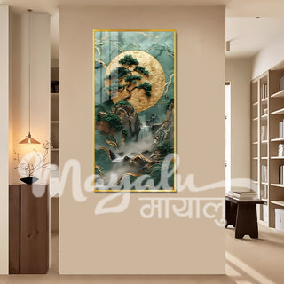 Wisdome Tree Porcelain Wall Art 70X140cm Diamond Effect
