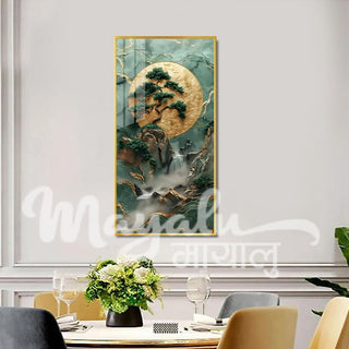 Wisdome Tree Porcelain Wall Art 70X140cm Diamond Effect