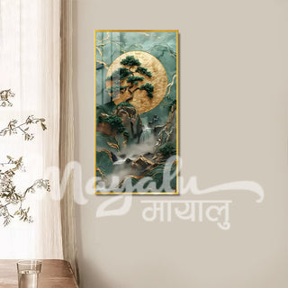 Wisdome Tree Porcelain Wall Art 70X140cm Diamond Effect