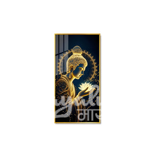 Buddha Porcelain Wall Art 70X140cm Diamond Effect