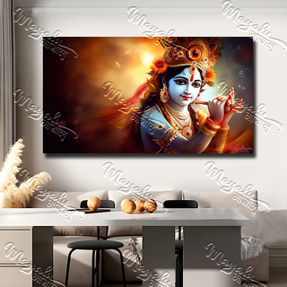 Single Panels Framed Mayalu Krishna Canvas Printing Picture Art Home Decor