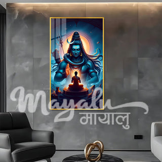 Shivaji Mahadev Porcelain Wall Art 70X120cm