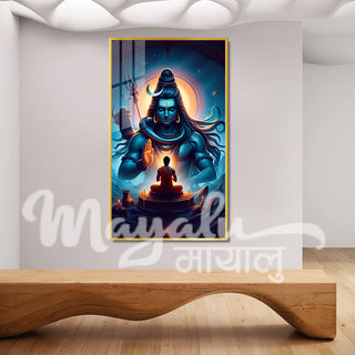 Shivaji Mahadev Porcelain Wall Art 70X120cm