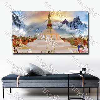 Single Panels Framed Bouddha Canvas Printing Picture Art Home Decor