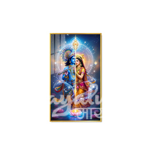 Radha Krishna Half Porcelain Wall Art 70X120cm