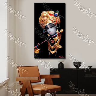 Single Panels Framed Krishna Canvas Printing Picture Art Home Decor