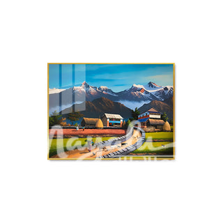 Nepal Village Porcelain Wall Art 75X100cm