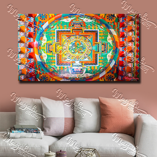 Single Panels Framed Mandala Canvas Printing Picture Art Home Decor