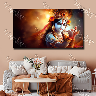 Single Panels Framed Mayalu Krishna Canvas Printing Picture Art Home Decor