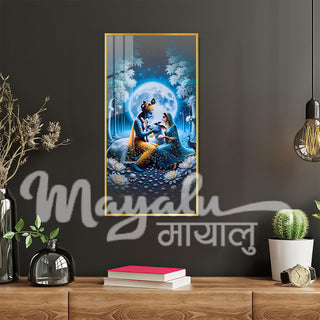Radha Krishna Porcelain Wall Art 70X140cm Diamond Effect