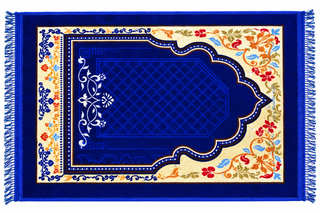 Premium Prayer Mat (80 X 120 cm) in Red, Blue and Brown Color
