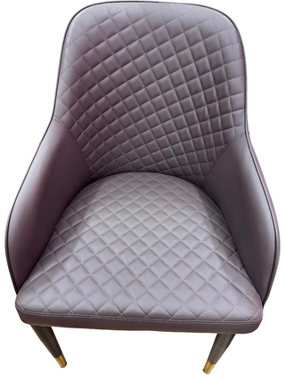 Mayalu Boss PU Leather Dining Chair with Soft Seat & Metal Side Legs