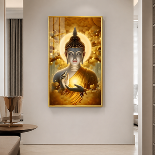 Buddha Porcelain Wall Art 70X120cm Diamond Effect
