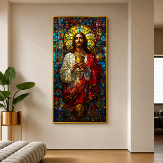 Jesus Porcelain Wall Art 70X140cm