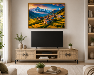 Mayalu Alpine Village Porcelain Wall Art 75X100cm