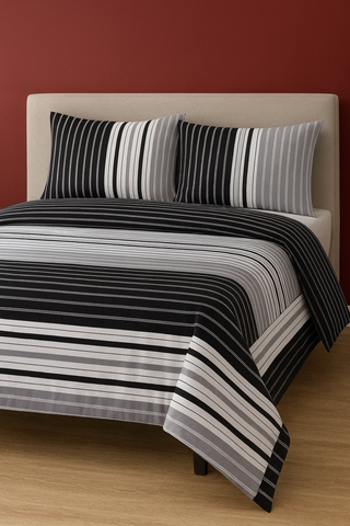 Premium 100% Cotton Bedding Set (Bedsheet Set) – Quilt Cover, Flat Sheet & Pillowcases