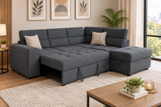Mayalu Right Choice Right Chaise Sofa Bed – Dark Grey (1 Rug Free)