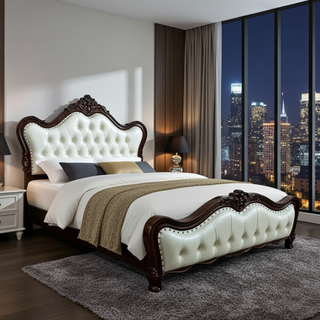 Mayalu Maharani Upholstered Solid Timber Bed Frame