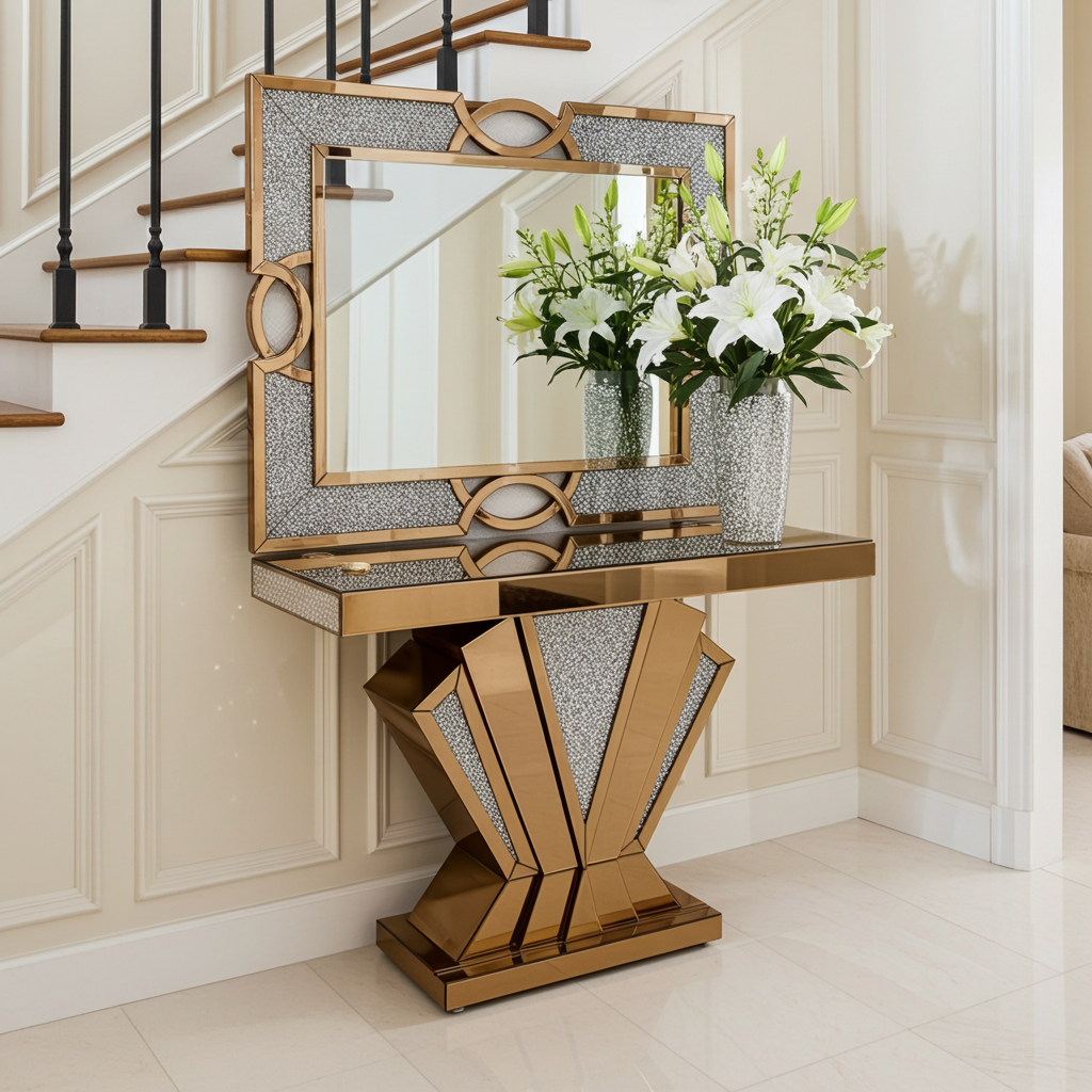Crushed Diamonds Console / Hallway Table – Mayalu Furniture & Home ...
