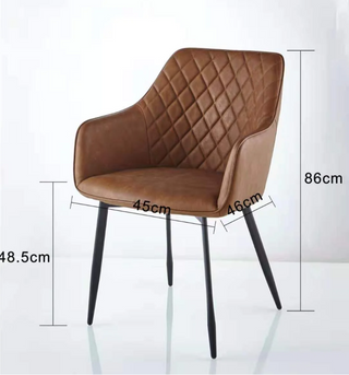 DC458  Pu Leather Chair with Black Legs