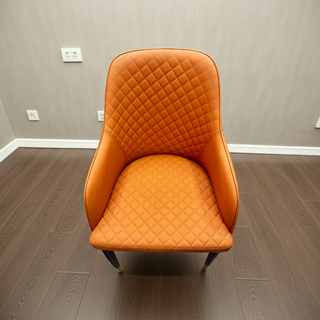 Mayalu Boss PU Leather Dining Chair with Soft Seat & Metal Side Legs